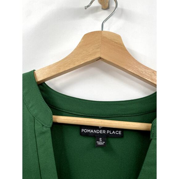 Tuckernuck S Pomander Place Hunter Green Crepe Kenzo Dress - Picture 4 of 8